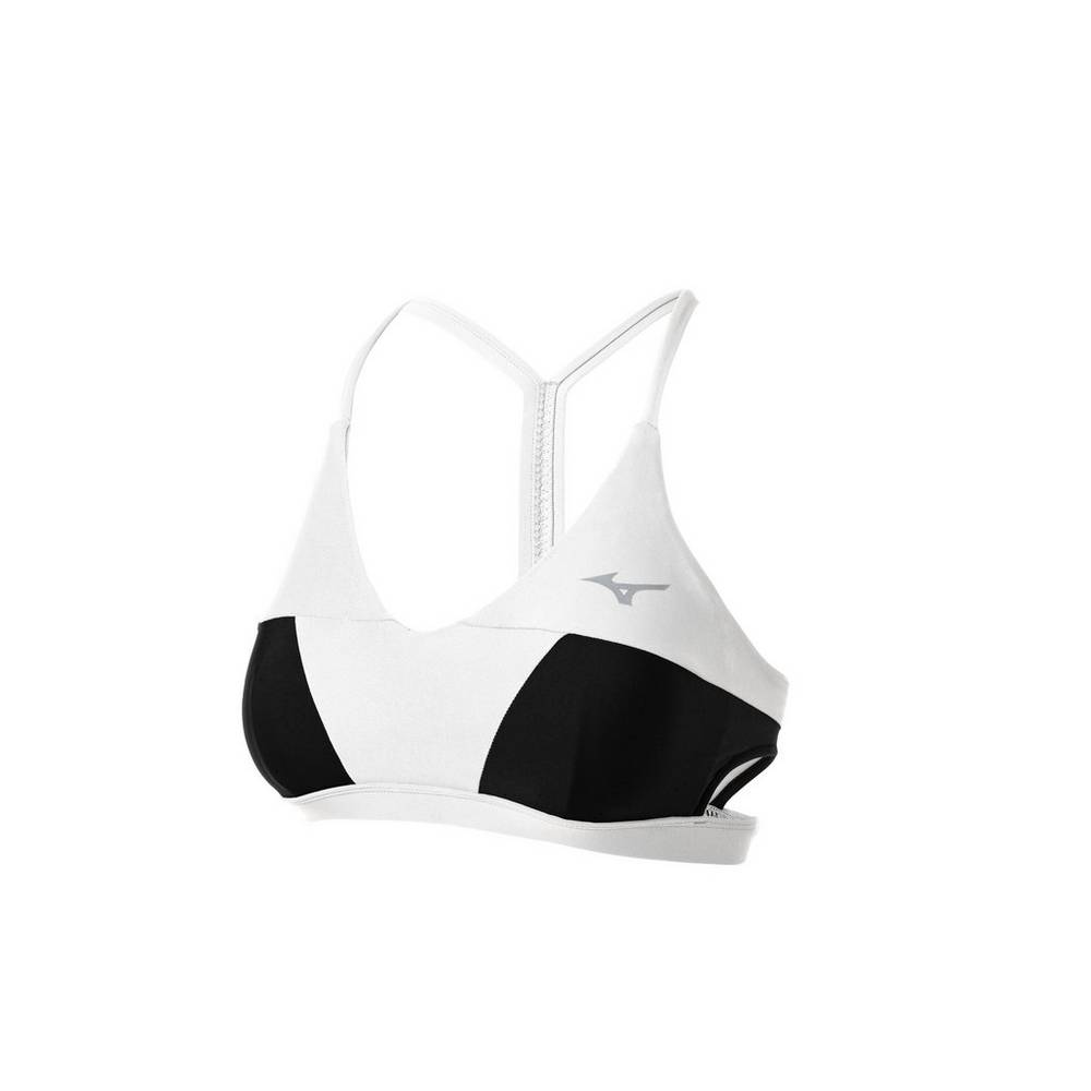 Mizuno Women's April Ross Vantage Thin Strap Volleyball Bra White/Black (440685-ION)